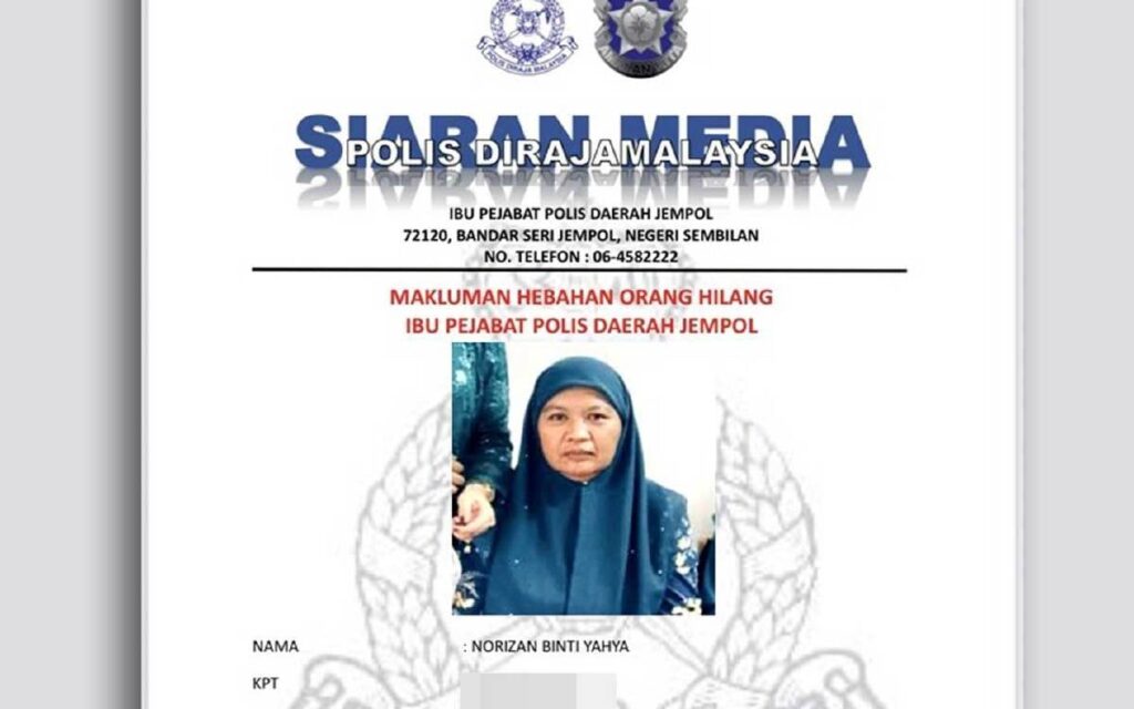 Telefon Kehabisan Bateri Punca Wanita 50 Tahun Hilang appendix